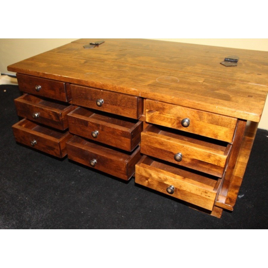 Heavy Solid Wood Chestnut Laura Ashley Chest of Drawers Coffee Table